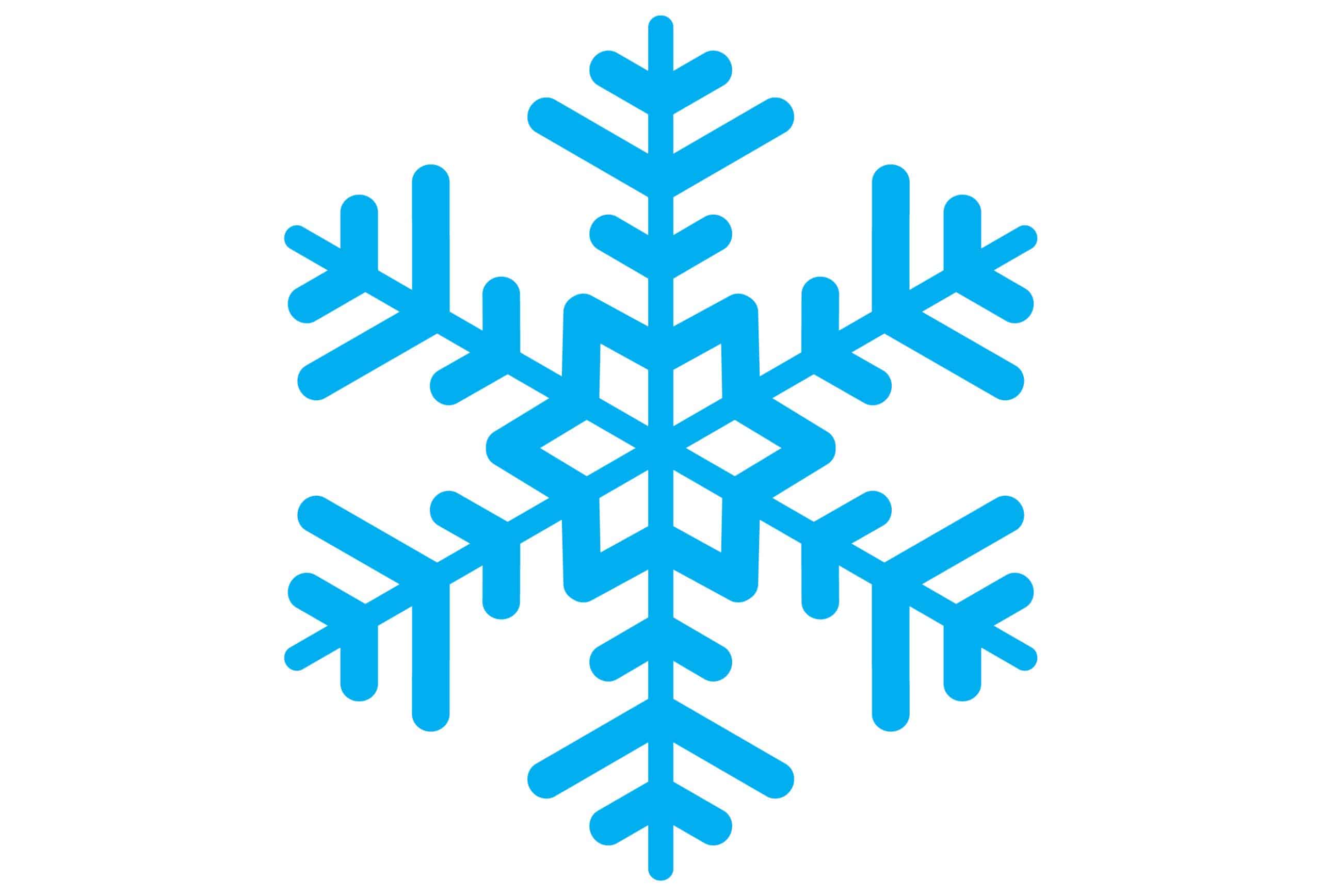 Simple Blue Snowflake Clipart