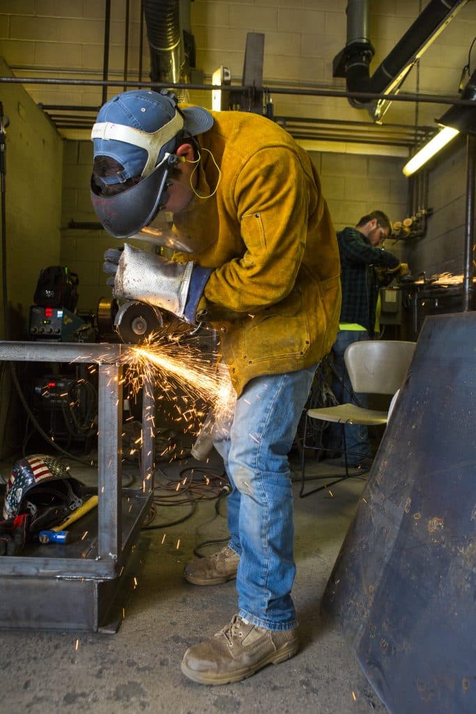 First-year welding student aims to be top of class