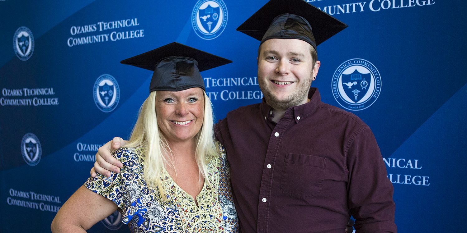 Mom And Son Receive Degrees Side By Side