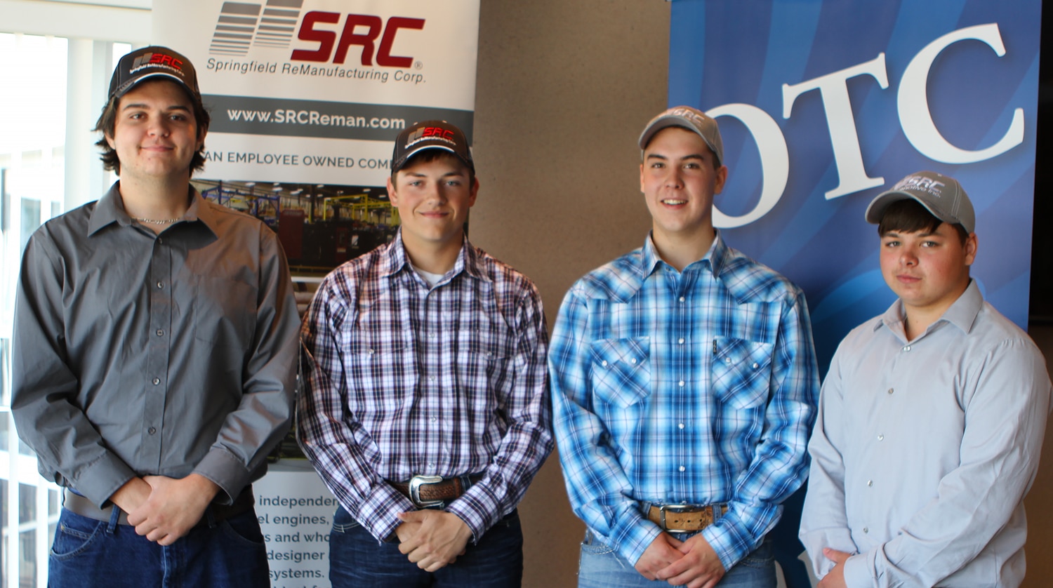 Four OTC Career Center students sign apprenticeship agreements with SRC.