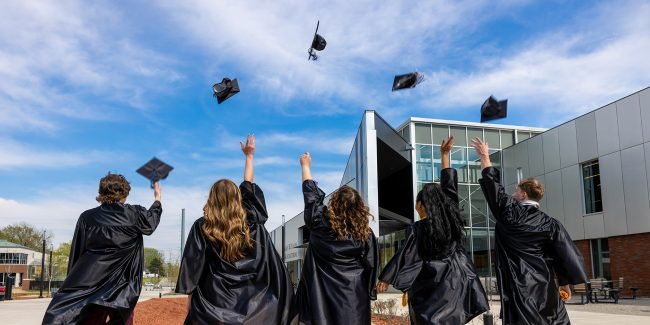 Graduate Hat Toss Graduate Hat Toss